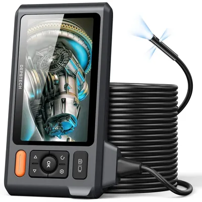 Immagine prodotto di Endoscopio con telecamera - Doppia lente - Cavo da 15 m - Schermo IPS da 5 pollici - IP67