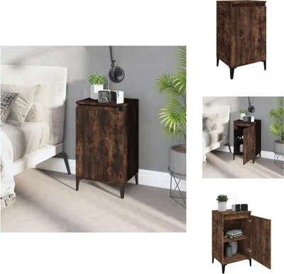 Immagine prodotto di vidaXL Comodino rovere fumé 40x35x70 cm materiale a base di legno - Comodini