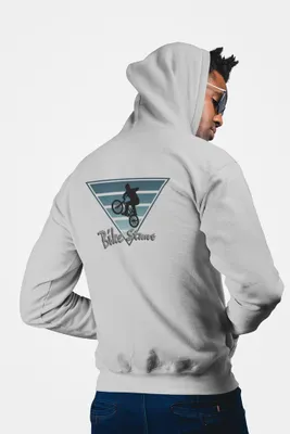 Produktbild von D&B Uni Hoodie ZIPST00214 Bike HellGrau-Größe 2XL