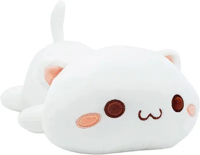 Produktbild von Plüschtier Katze Kuscheltier Stofftier Kawaii Katze Plüsch, Kätzchen Plüschkissen Spielzeug, Wurfkissen, Schmusetier Geschenk für Kinder Mädchen Junge