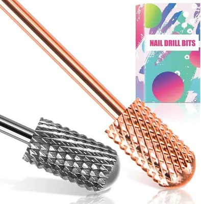 Productafbeelding van Veiligheidsnagelboren & Hardmetalen Nagelbitset voor Manicure en Pedicure - 2 Stukken 3/32''