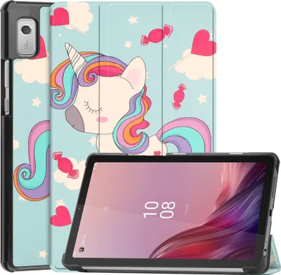 Produktbild von Case2go - Hülle kompatibel mit Lenovo Tab M9 - Tablet-Hüllen Kunstleder Tablet Case Schutzhülle - Einhorn