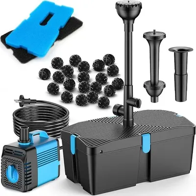 Productafbeelding van Vijverfilters met fonteinpompen, 50W vijverpomp en filterset met onderwaterpomp