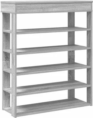 Obrázek produktu pro vidaXL Botník šedý Sonoma 80x30x98 cm Materiál na bázi dřeva