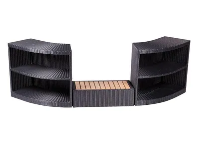 Zdjęcie produktu dla vidaXL Meble rattanowe do dmuchanych jacuzzi Deluxe (ośmiokątne)