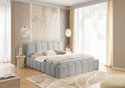 Produktbild von YOURHOUSE24 Polsterbett Micandi Doppelbett Bettgestell mit Metallrahmen (Farbe: Catch me 24, Größe: 140x200 cm)