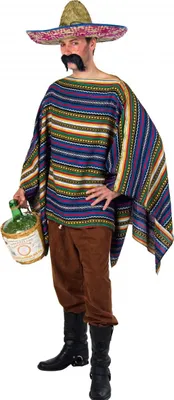 Produktbild von Mexikaner-Poncho, sortierte Dessins