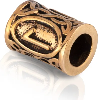 Produktbild von LAGUZ - Bronze Futhark Rune Bartperle Germanisch Keltisch Wikinger Gothic 3545