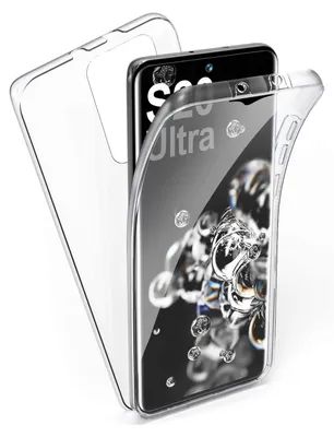 Produktbild von Full Cover Für Samsung Galaxy S20 Ultra 5G SM-G988 Silikon TPU 360° Case Transparent