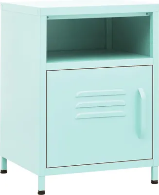 Obrázok produktu pre vidaXL Nočné stolíky 2 ks. Mätovo zelená 35x35x51 cm oceľ