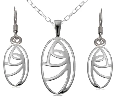 Immagine prodotto di Set regalo di ciondolo e orecchini in argento sterling