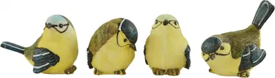 Produktbild von Meisen groß 4er Set ca. 7 cm - Dekofigur