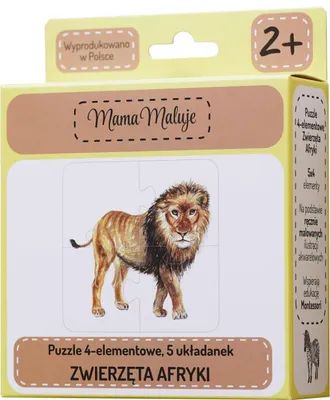 Produktbild von Puzzle 4-elementowe Zwierzęta Afryki