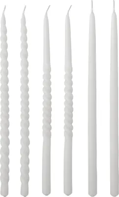 Produktbild von Blommingville Twist Kerze, Weiß, Parafin