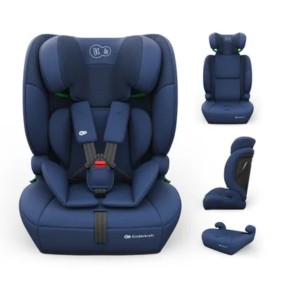 Obrázok produktu pre Detská autosedačka Kinderkraft COMFORT UP 2 PLUS, 76–150 cm, i-Size R129, 3 v 1, 5-bodový pás, nastaviteľná opierka hlavy, SPS+, modrá