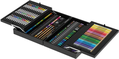 Produktbild von Crelando Künstler-Malkoffer Farbkoffer Malkoffer Acrylfarben 174-teilig