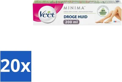 Produktbild von Veet Minima Enthaarungscreme – Trockene Haut – 200 ml - Vorteilspack - 20 Stücke