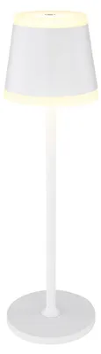 Produktbild von LED Tischleuchte, weiß, Touchdimmer, Akku, USB, H 38,5 cm