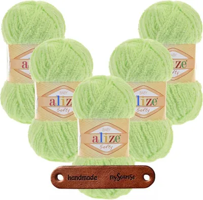 Produktbild von 5 x ALIZE Softy 41 Light Green mit Label