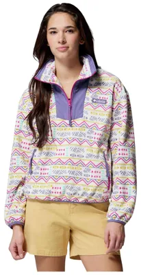 Zdjęcie produktu dla Bluza Columbia Forro polar Columbia Sequoia Grove Printed Half Zip blanco violeta mujer dla Damskie