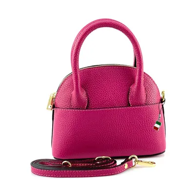 Image de Sac Florence en cuir rose fuchsia D2OTF814P
