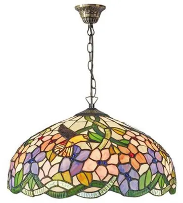 Immagine prodotto di Lampada a sospensione Casa Padrino, stile Art Nouveau, multicolore, diametro 40 cm, altezza 82 cm