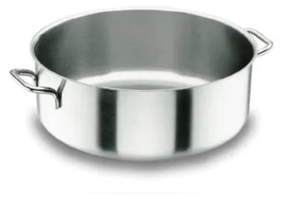 Bratpfanne mit Deckel 50 cm, 38,2 l, Edelstahl, poliert, silber