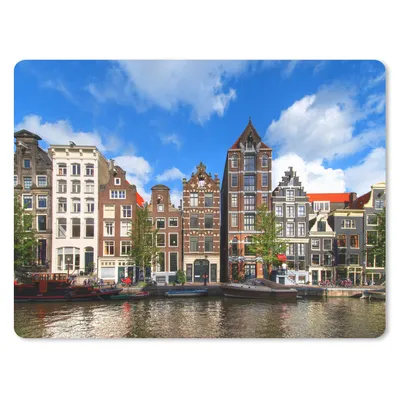 Produktbild von MuchoWow® Mauspad Mousepad Amsterdam - Sommer - Boot 23x19 cm - Mousepads - Maus Mat - Pad - Mausunterlage - Schreibtischunterlage - Mauspad