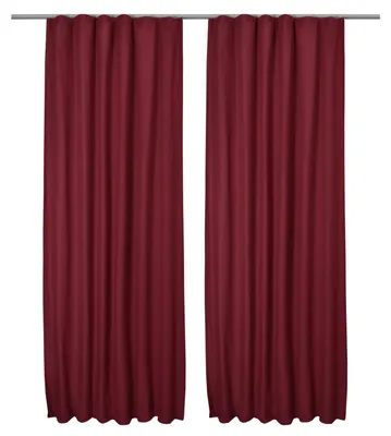 Produktbild von Beautissu 2er Set Thermovorhang Gardine Rot Amelie TK, 140x245cm