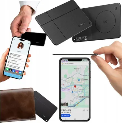 Zdjęcie produktu dla Lokalizator GPS Mili MiCard Pro karta do portfela WIZYTÓWKA QR ANDROID
