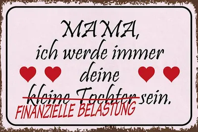 Produktbild von vianmo Holzschild 12x18 cm Mama deine Tochter Herzen