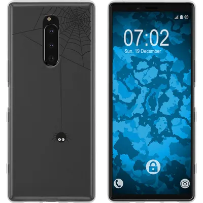 Produktbild von PhoneNatic Case kompatibel mit Sony Xperia 1 Silikon-Hülle Herbst Spinne/Spider M3
