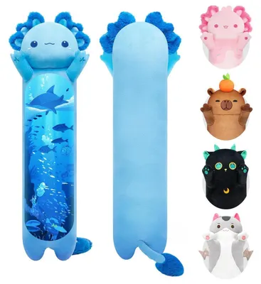 Image de Peluche axolotl, 50 cm, couleur bleue