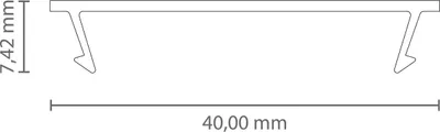 Produktbild von PC61-32 FLAT Abdeckung 2 m – für LED Leuchtenprofil EXO-TI1 | opal