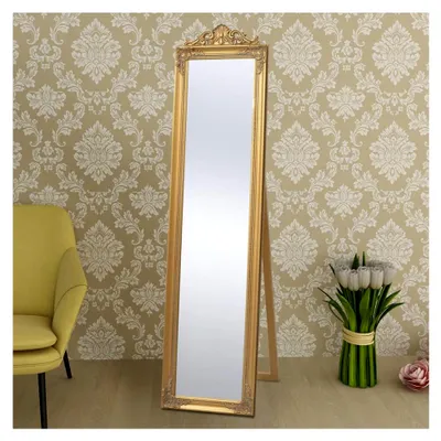 Produktbild von Standspiegel im Barockstil 160x40 cm Gold Ganzkörperspiegel