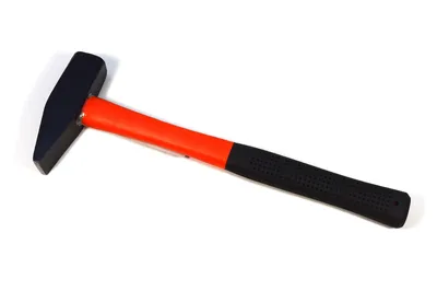 Produktbild von SCHLOSSERHAMMER Fiberglasstiel Antirutschgriff HAMMER Werkzeugstahl 400 Gramm