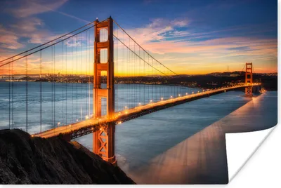 Produktbild von MuchoWow® Poster Die Golden Gate Bridge 30x20 cm - Plakate - Print