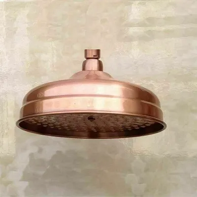 Obrázek produktu pro Měděná sprcha, 20 cm, vysokotlaká, pevně instalovaná, zlatá