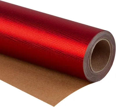 Productafbeelding van Inpakpapier Rol - Cadeaupapier - Cadeaus Versieren - Kras en stofvrij - 43 cm x 5 m - Rood