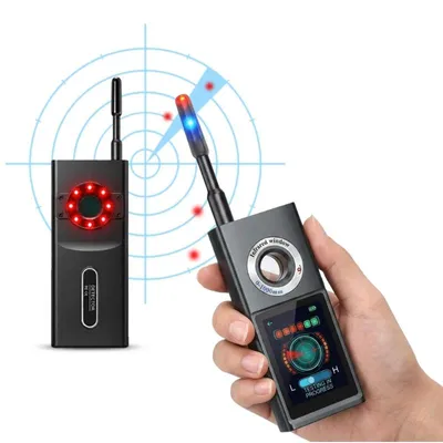 Immagine prodotto di Rilevatore di Camere, Microfoni, Tracker GPS, Rilevatori di Ascolto, iUni F888, Schermo tattile OLED, Smart AI, Allarme, 50-8000 MHz