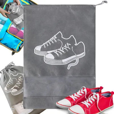 Produktbild von Schuhbeutel, Kleidersack, Reisetasche mit Kordelzug, grau