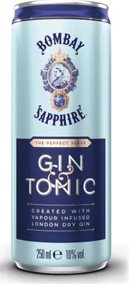 Produktbild von Bombay Sapphire Gin & Tonic Mixgetränk 10,0 %