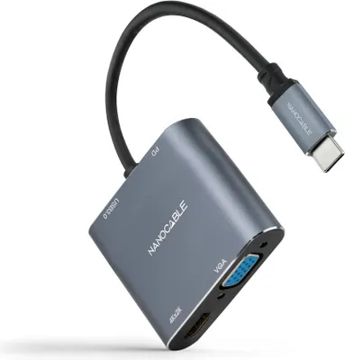 Produktbild von Usb-c konverter A Hdmi/vga/usb-a/usb-c Nanocable 10.16.4304