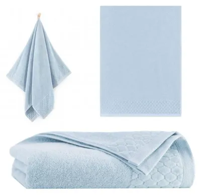 Produktbild von Handtuch - 100% Baumwolle - 500 g/m2 - 50x100 cm - Extra Saugfähig - Blau - hohe Grammatur - CARLO
