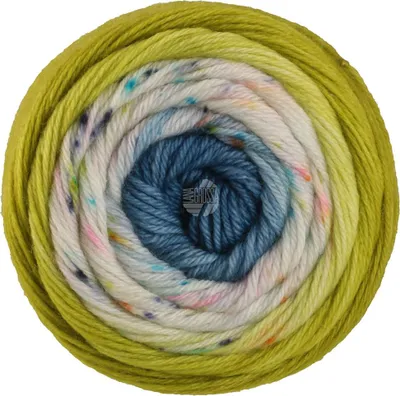 Produktbild von Lana Grossa - Meilenweit 50 g Dip 5305 limette zitrusgelb creme gelb orange rosa pink anthrazit minttürkis petrolblau
