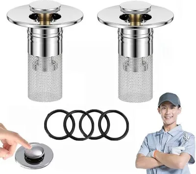 Produktbild von RVS vloerfilter - Keukenafvoerstopper - Scharnierend filter - Opklapbaar design - Geurtjes filteren - Kakkerlakken bestrijden