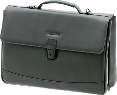 Produktbild von Arbeits Akten Schulter Tasche Querformat 41x28x12cm Groß Schwarz Davidts Bowatex