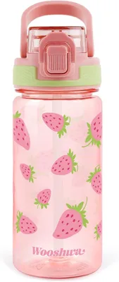 Produktbild von Sport Trinkflasche mit Strohhalm, 480 ml, BPA-frei, auslaufsicher, für Wandern und Fitness
