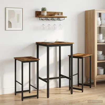 Immagine prodotto di Maison Exclusive - Set di 2 sgabelli da bar, legno di recupero, 40 x 32 x 64 cm, materiale in legno