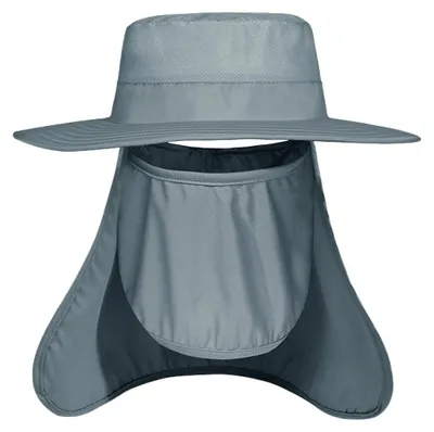 Produktbild von Outdoor-Sonnenschutz-Anglerhut mit breiter Krempe, atmungsaktiv, abnehmbarer Fischerhut